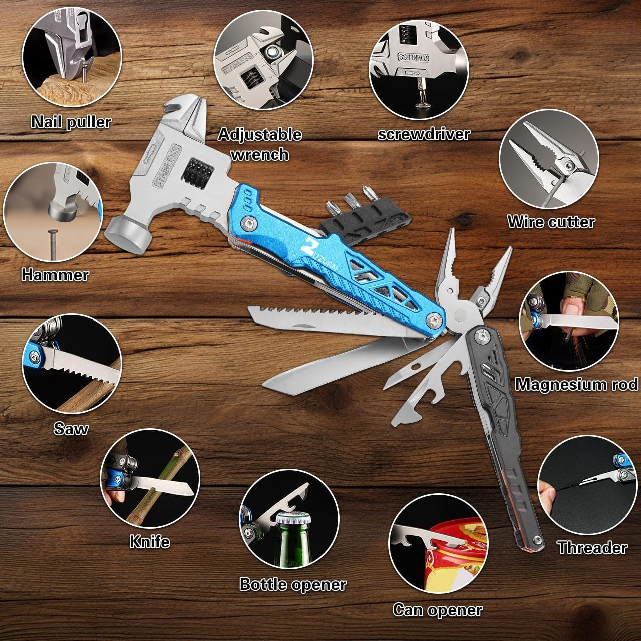 18 in 1 Multitool,Professional Stainless Steel Multitool Pliers